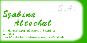szabina altschul business card